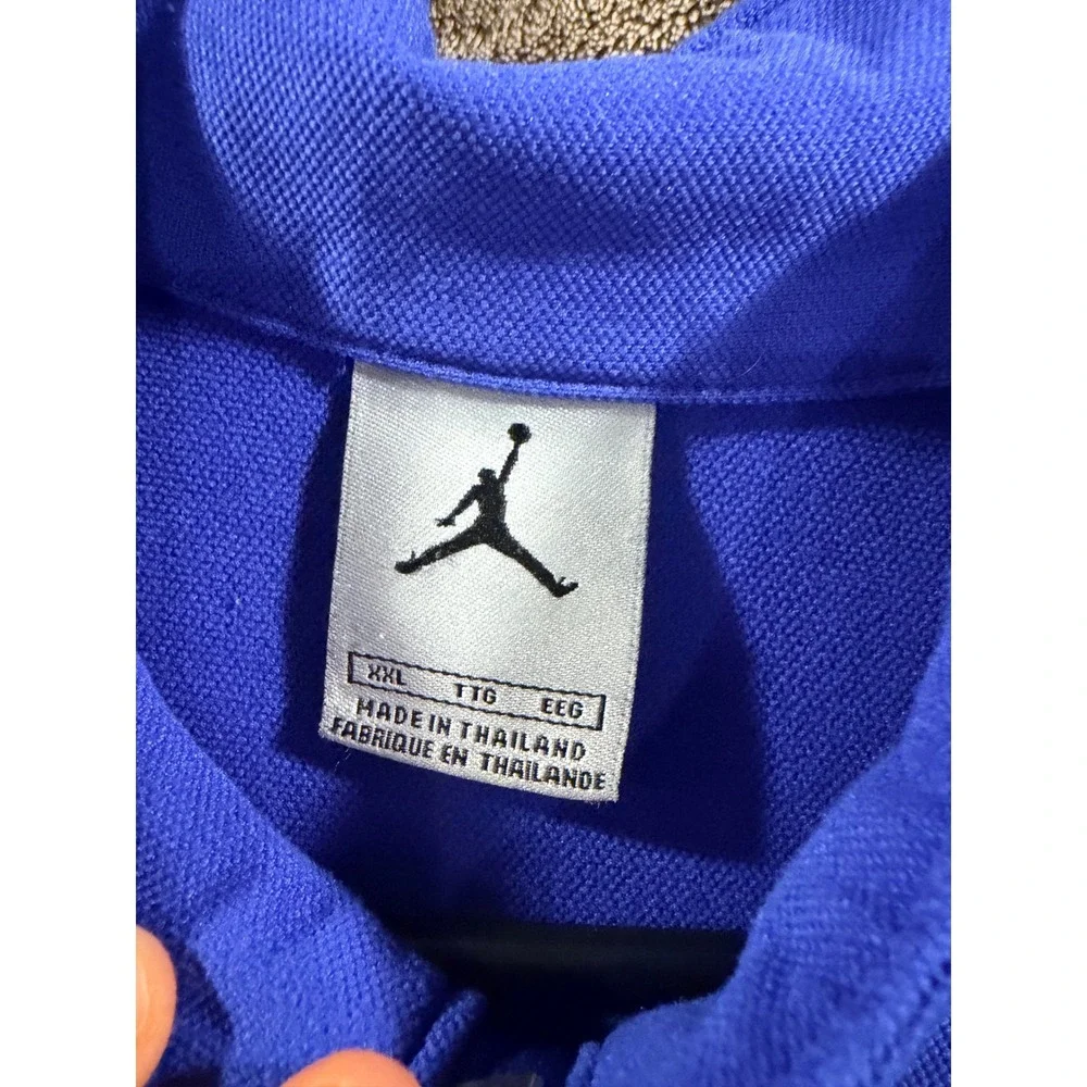 Vintage Air Jordan 23 Quarter Zip Warmup Shirt Mens XXL Blue Red Colorblock